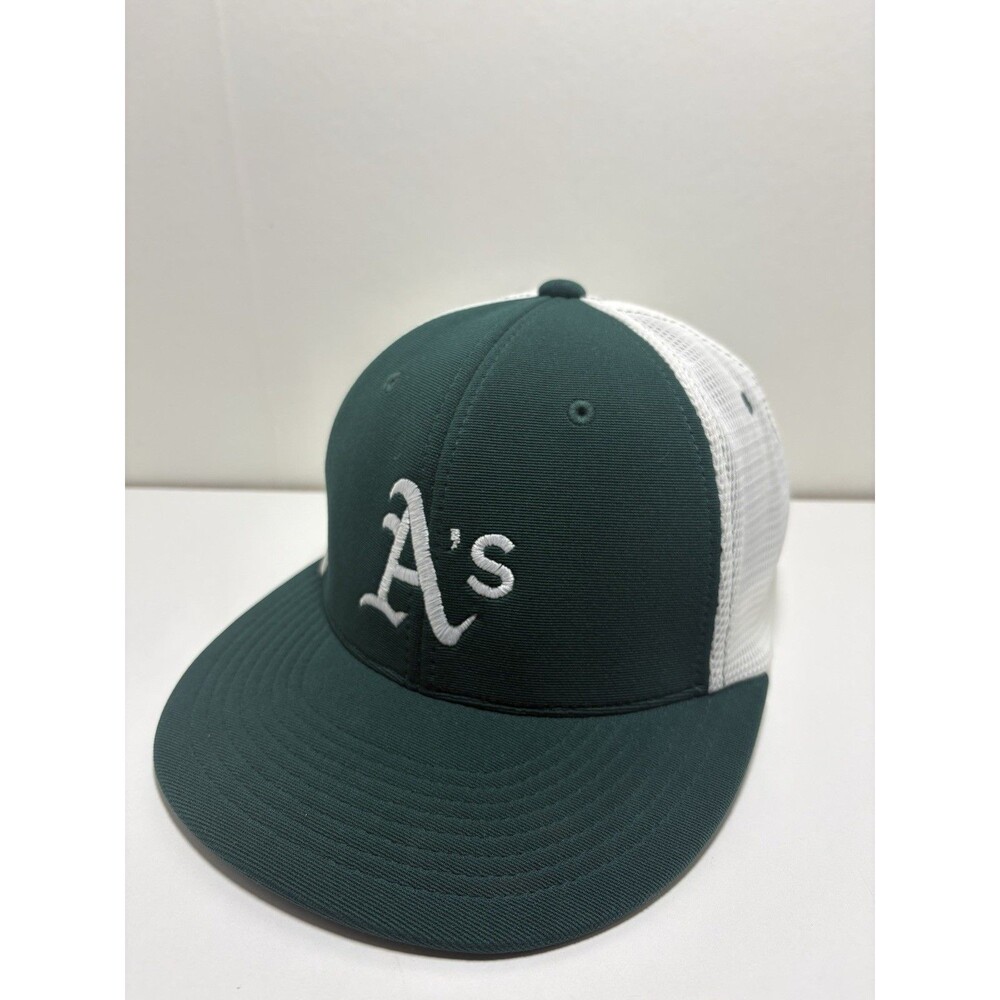 Pacific Headwear Oakland A’s Baseball Hat 341 Fitted Size SM-MD Green White Mesh